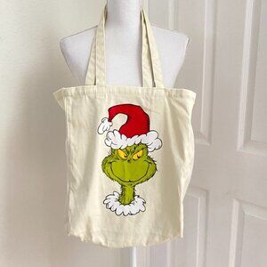 American Eagle Grinch Holiday Tote Canvas Shopping Book Bag